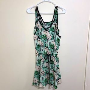 Veronica beard layered green silk dress